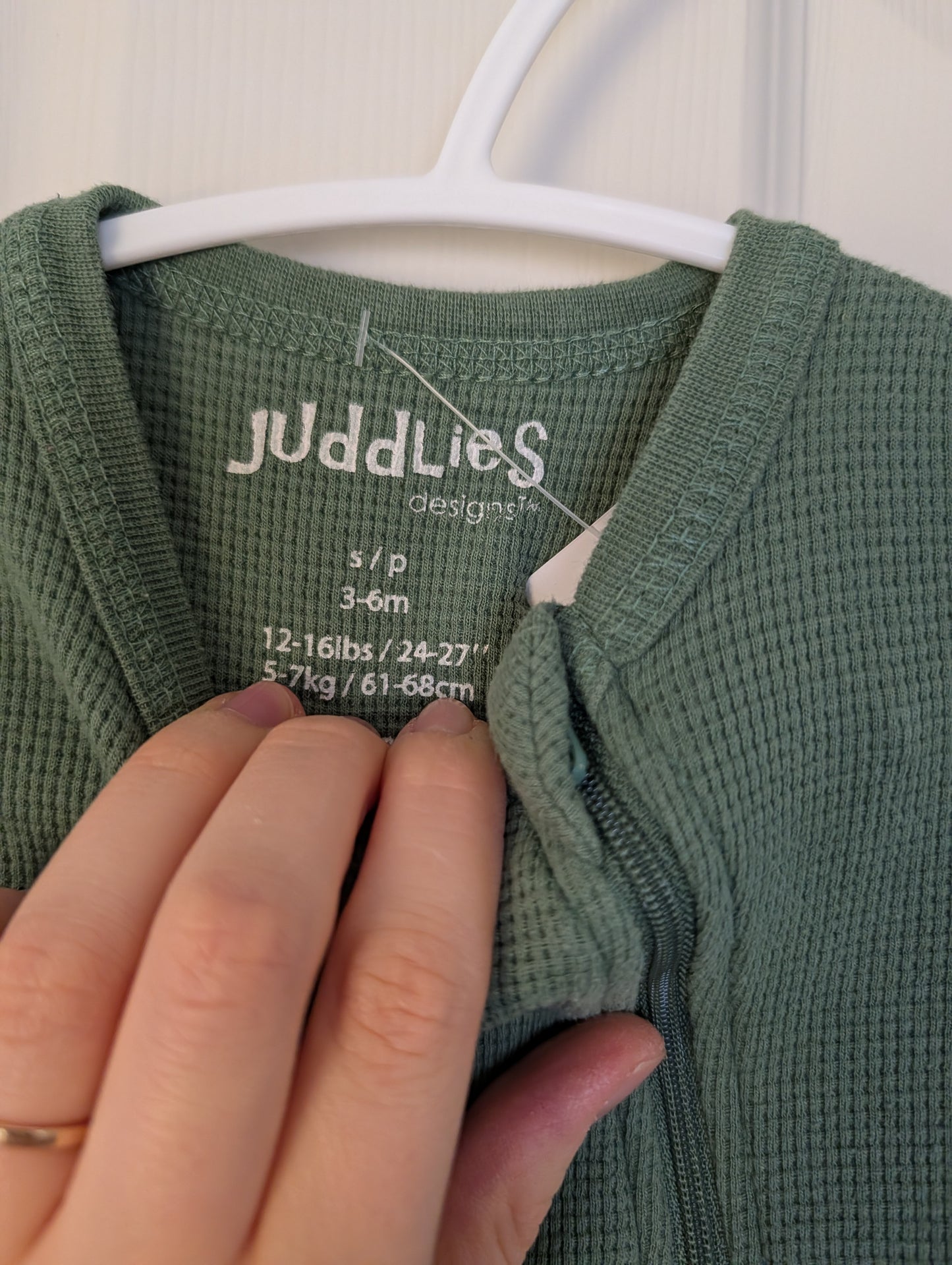 Juddlies Waffle Footie 3-6m