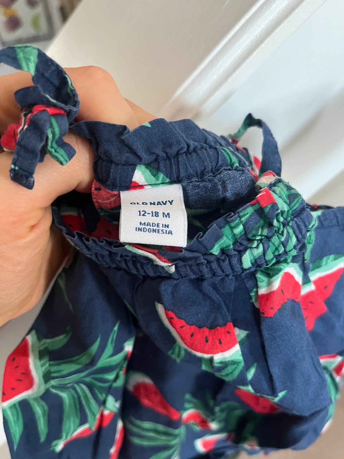 Old Navy Watermelon Romper 12-18m