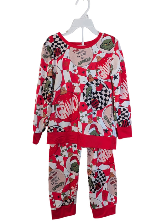 Cotton Grinch Sweat Set 5T