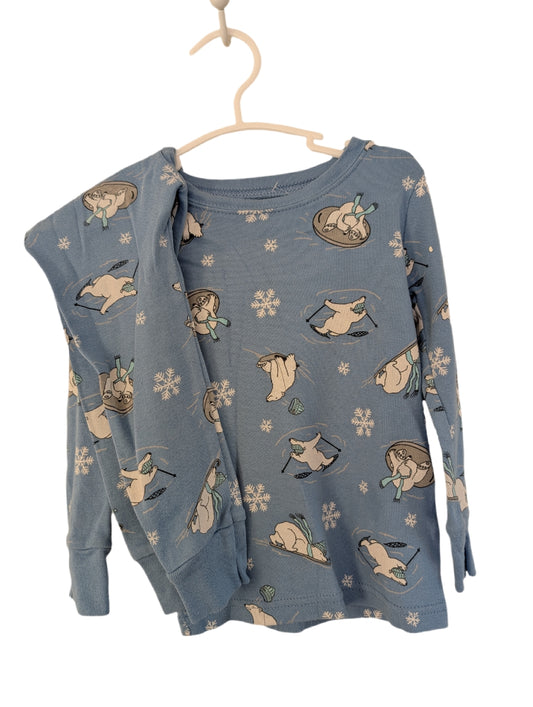 Old Navy Polar Bears Skiiing PJs 2T