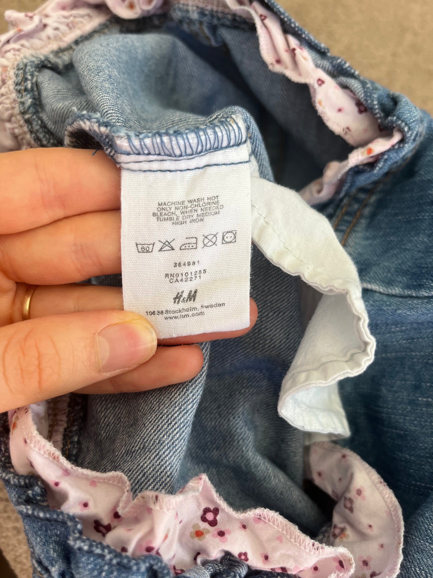 H&M Vintage Denim Dress 4-6m