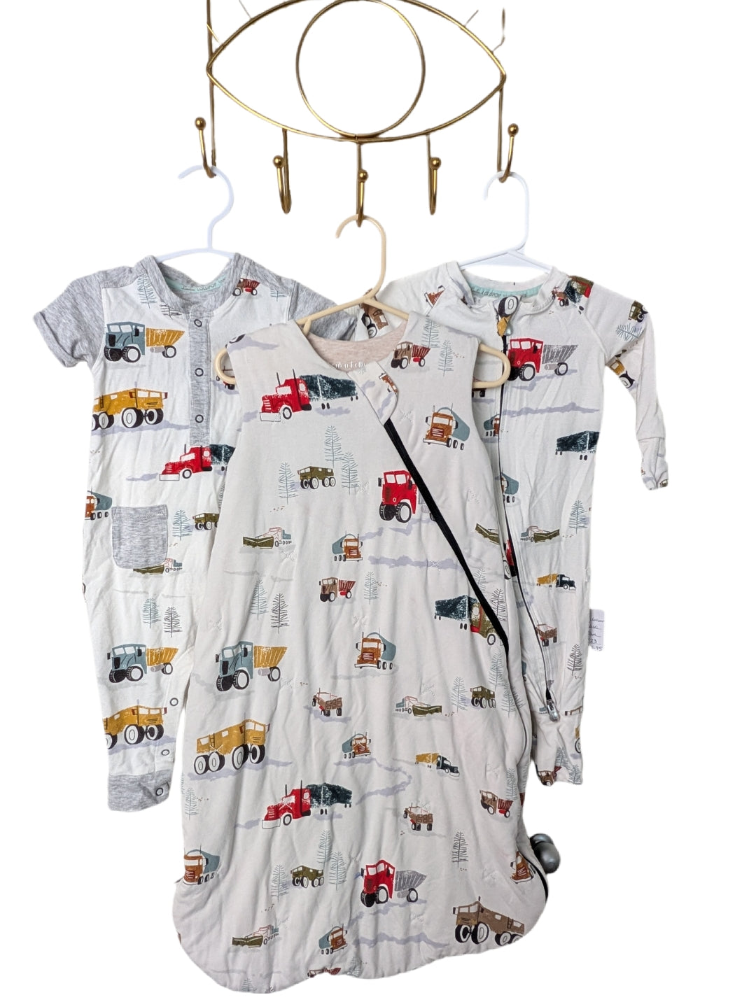 Loulou Lollipop Tencel Sleep Sack, Sleeper, and Short Sleeve Romper 3-6m