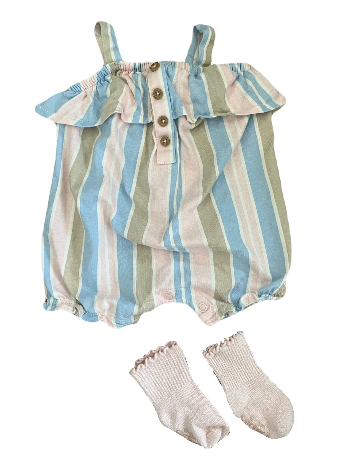 Carters Romper & Socks 0-3m