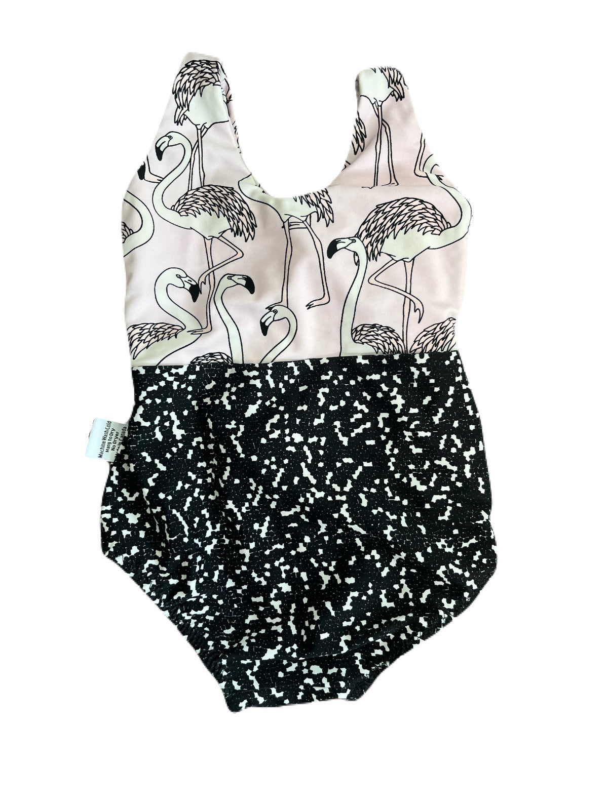 Handmade Small Shop Flamingo Swimsuit 12-18m