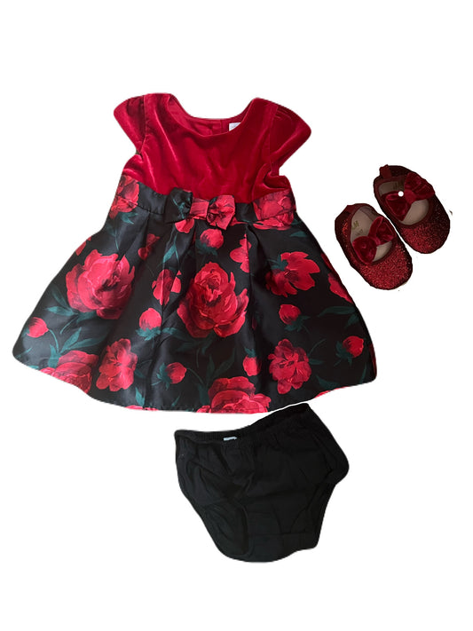 Children’s Place Dress/Bummies + H&M Shoes 6-9m