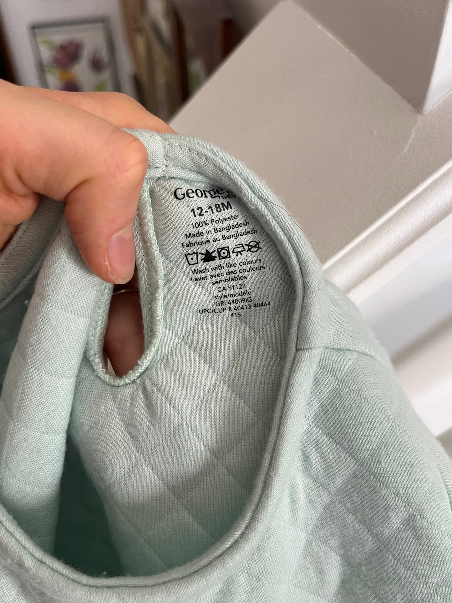 George Quilted Teal Dress 12-18m