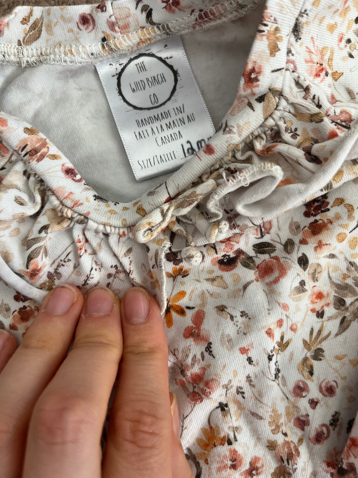 The Wild Birch Onesie and Bow 12m