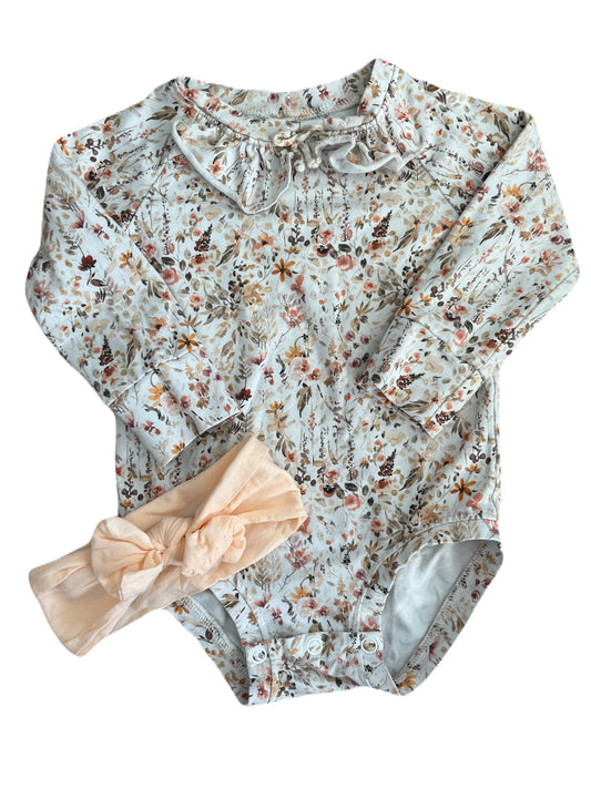 The Wild Birch Onesie and Bow 12m
