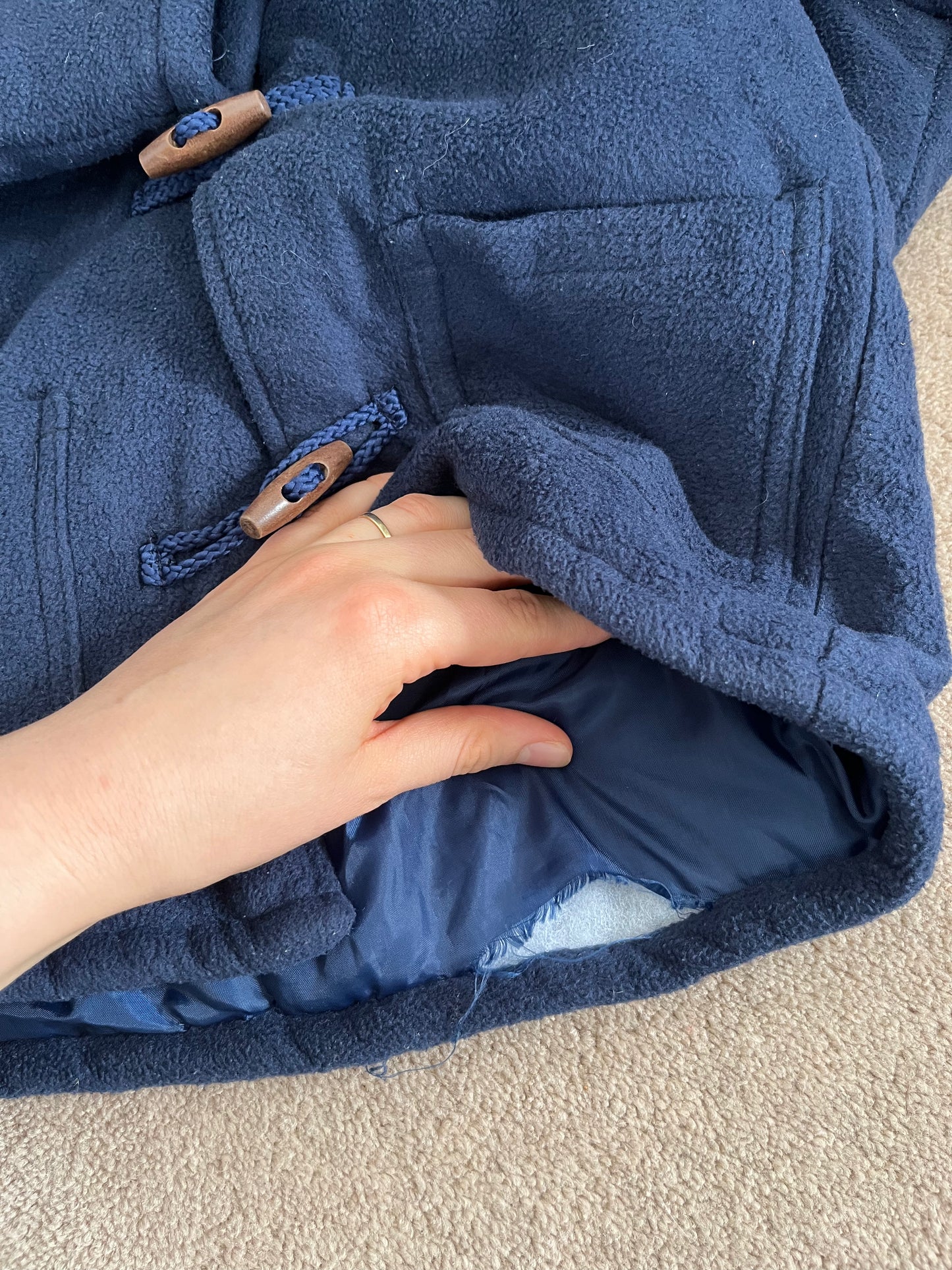 Boyz Wear Fleece Navy Jacket 3T