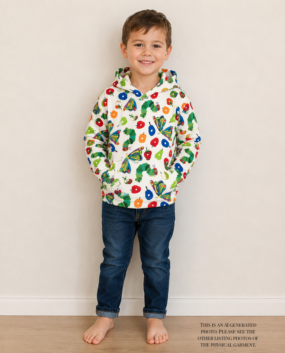 Vi & Jax Bamboo Hungry Caterpillar Hoodie 6-7 Years