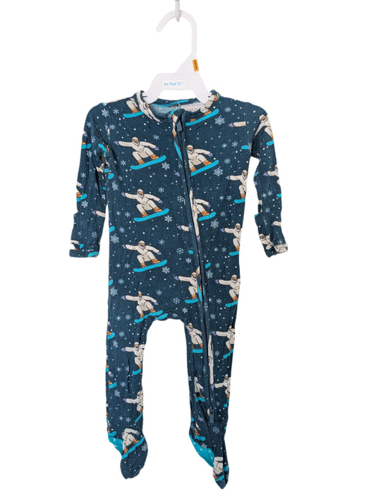 Posh Peanut Bamboo Snowborder Footie 0-3m