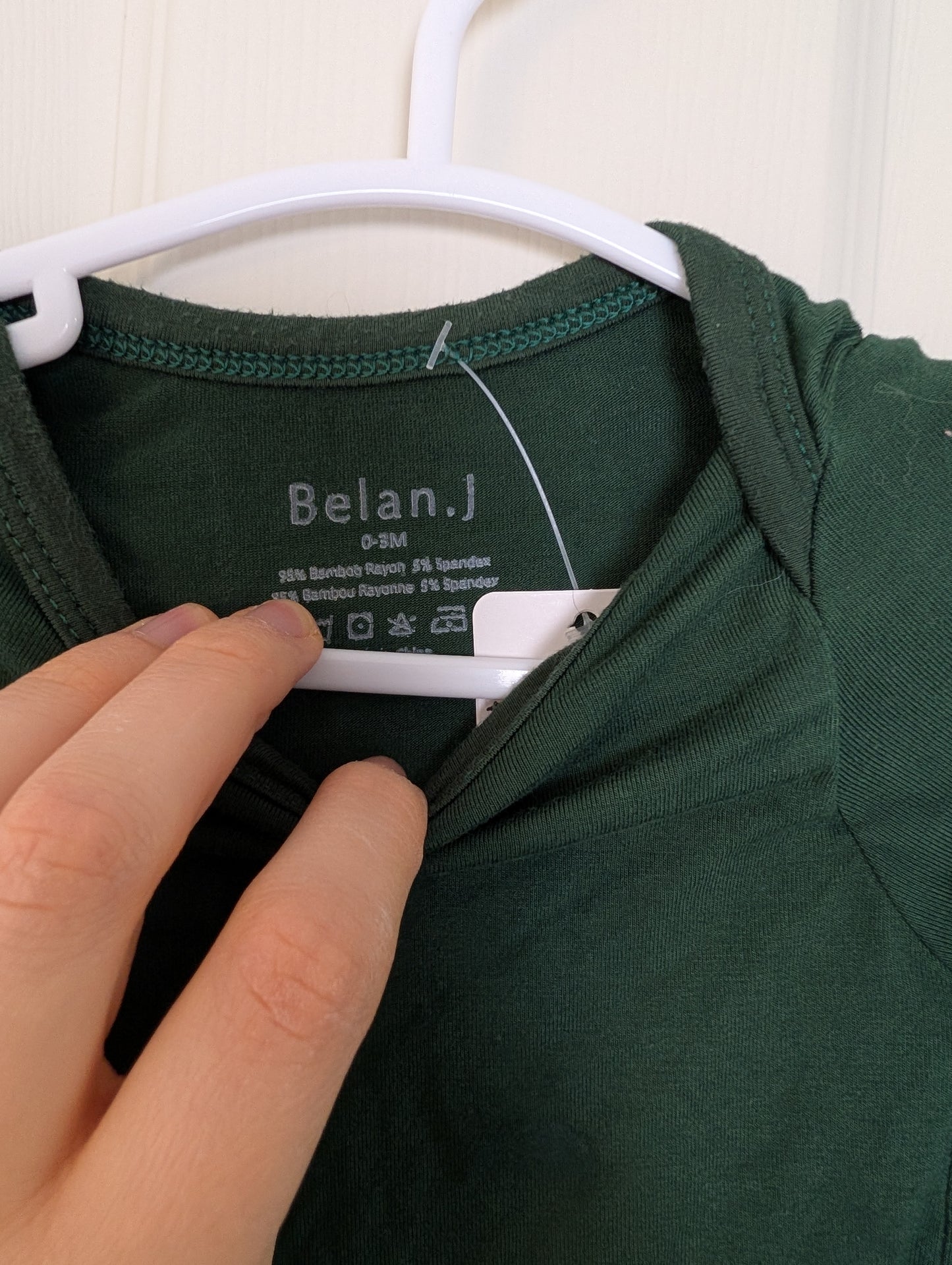 Belan J. Bamboo Onesie 0-3m