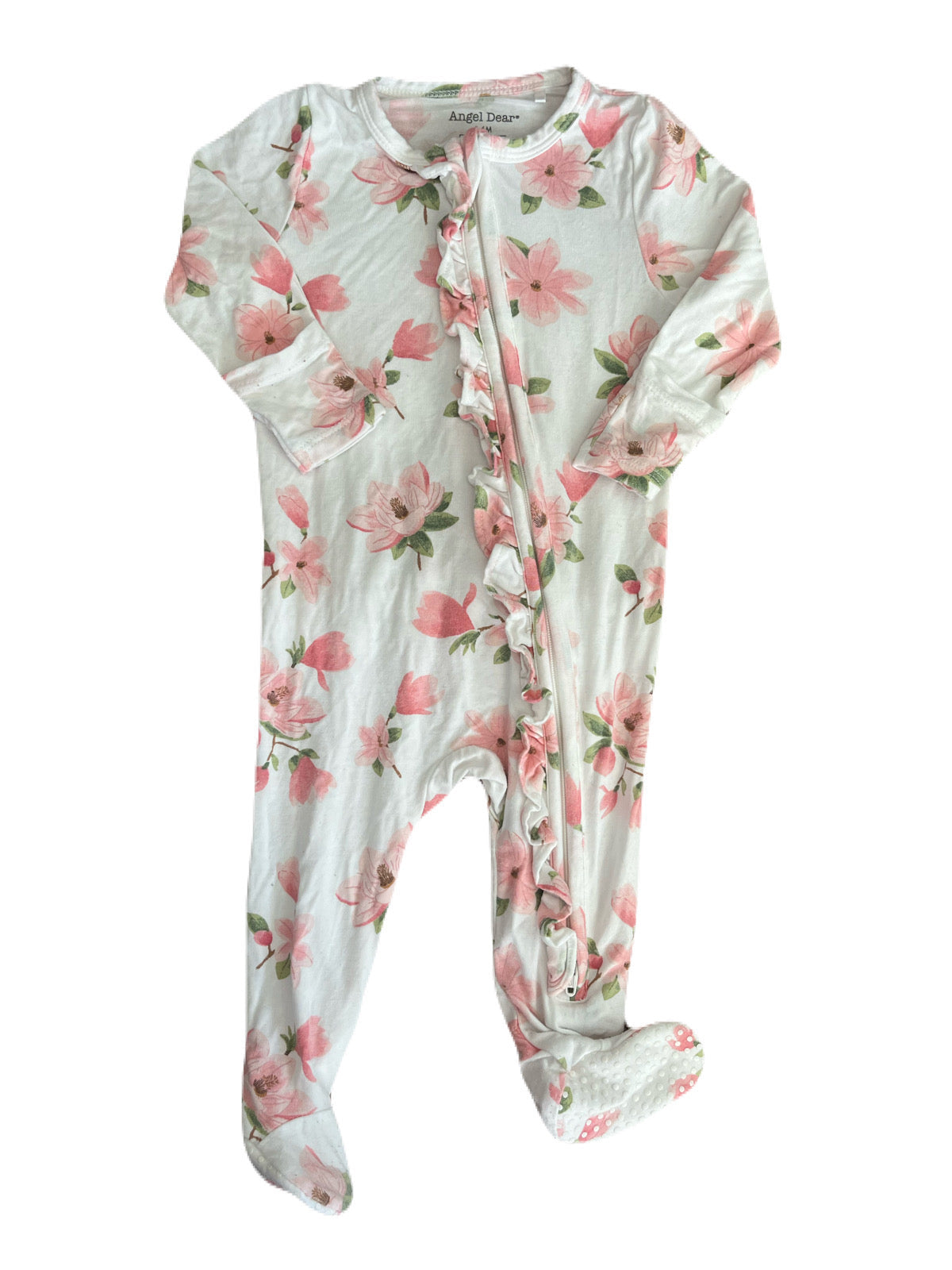 Angel Dear Bamboo Floral Footie 3-6m