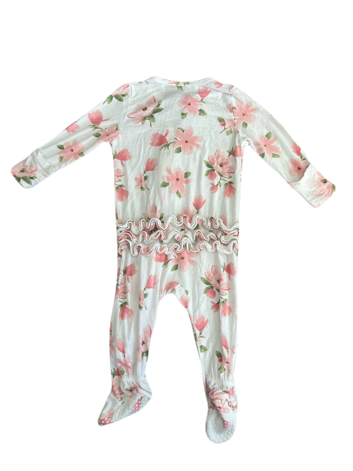 Angel Dear Bamboo Floral Footie 3-6m