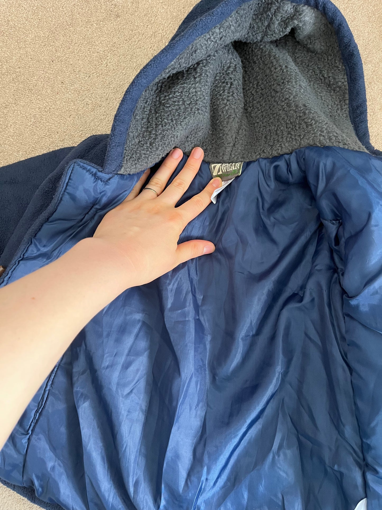 Boyz Wear Fleece Navy Jacket 3T