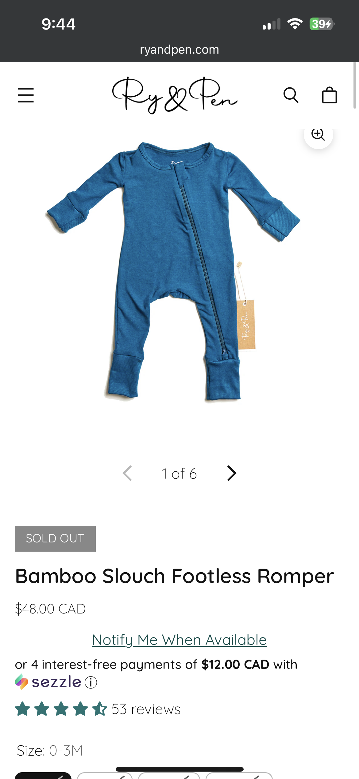Ry & Pen Romper 0-3m