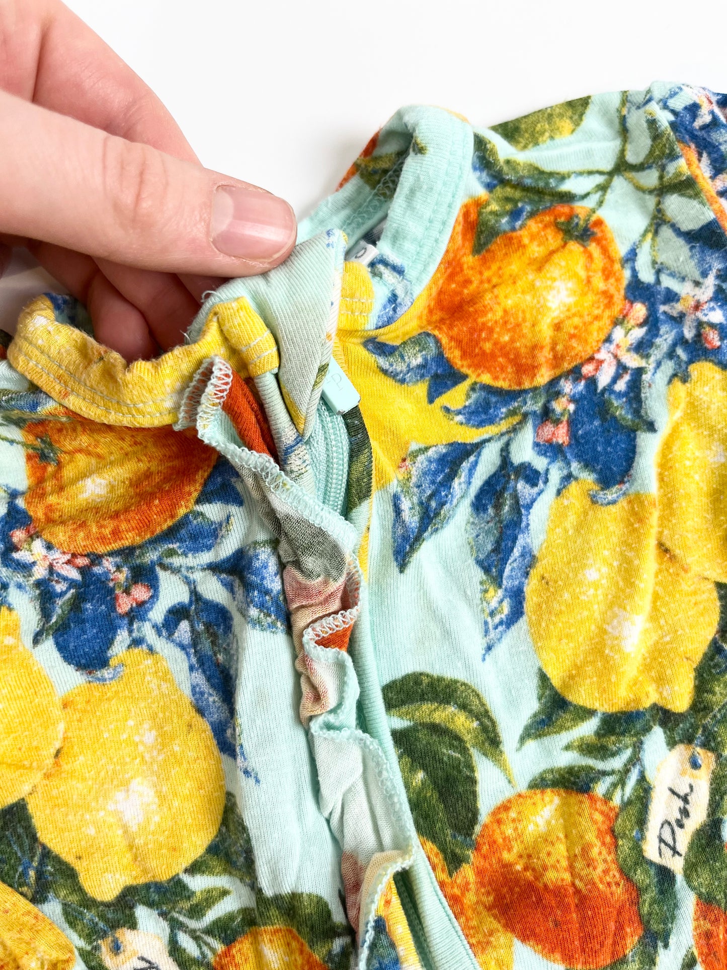 Posh Peanut Ruffle Footie Bamboo Sleeper 6-9m