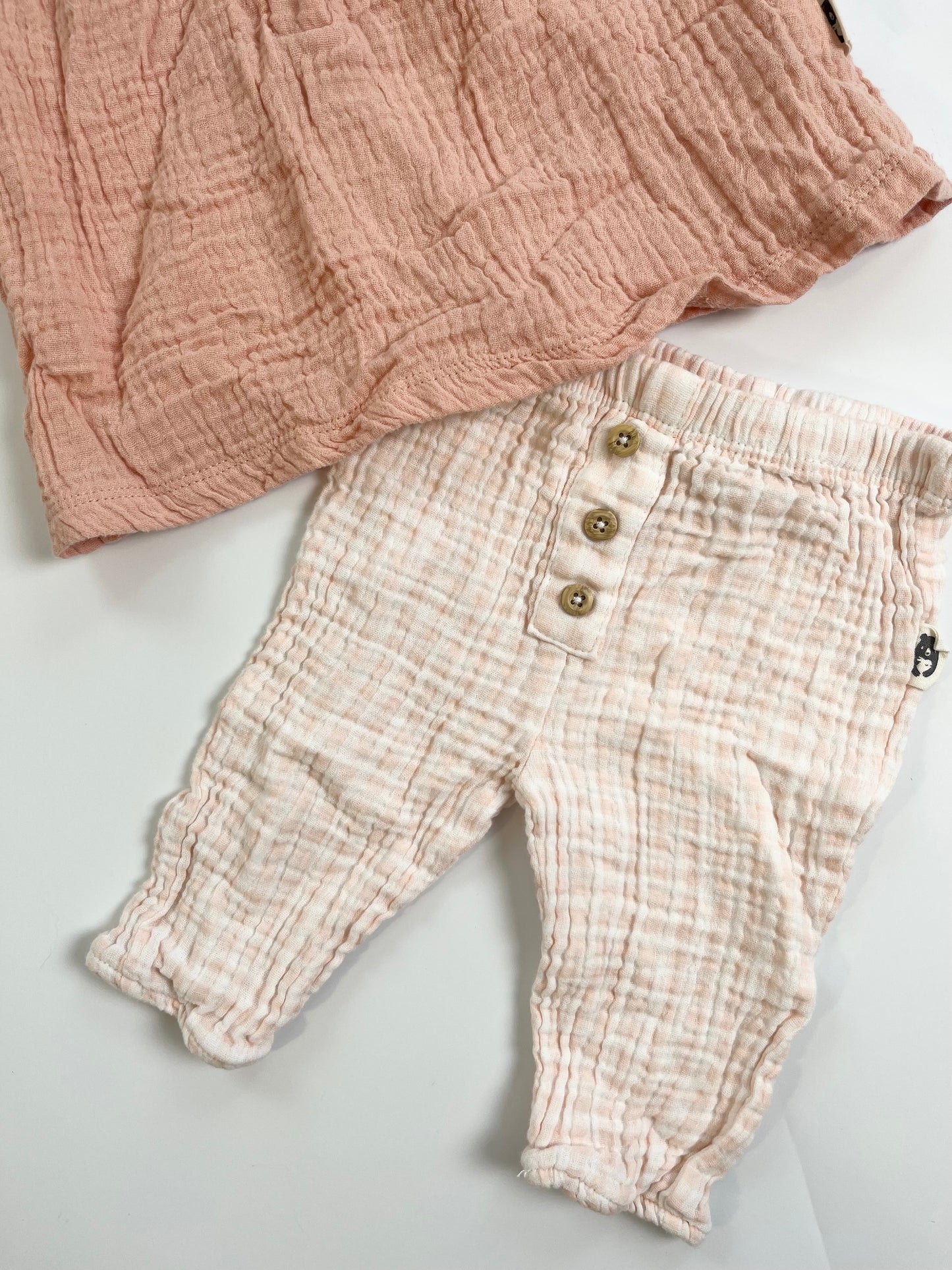Rabbit & Bear Muslin Outfit 0-3m