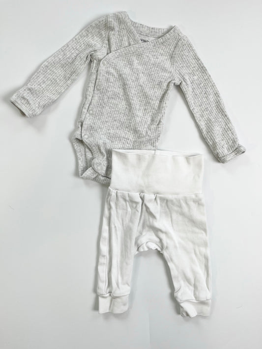 Carters Onesie & H&M Pants - Newborn
